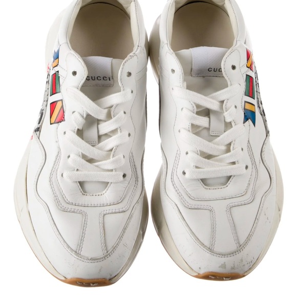Gucci Rython Leather Low Top Chunky Sneakers Size 8 or 8.5 - Picture 2 of 5